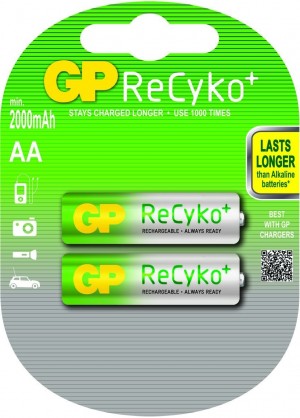 Аккумулятор GP ReCyko+ AA, 2000 mAh